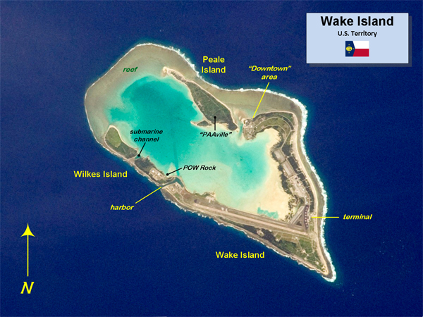 Map of the Wake Atoll in the U.S. Minor Outlying Islands