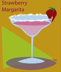 strawberry margarita posters recipe above print